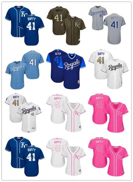 

ncaa custom 2021 royal style jerseys black red white blue orange green army green 41 danny duffy baseball jersey ing