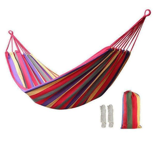 

new outdoor hammock camping travel hammock hunting hanging sleeping bed portable furniture garden swing dormitory soft bed gift1