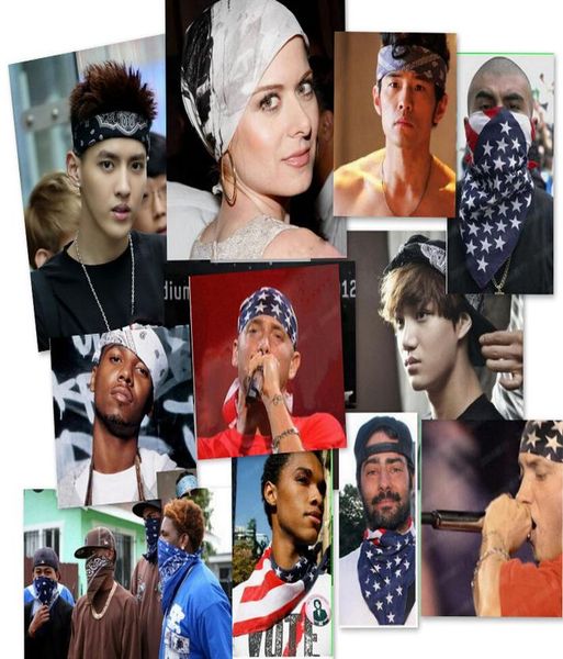 

half black and white color paisley bandanas foulard headwear/hair band scarf neck wrist wrap band headties for women/mens wmtipt yyysports