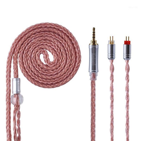 

kinboofi 16 core silver copper upgraded cable 2.5/3.5/4.4mm balanced cable with mmcx/2pin connector for zs10 lz a5 hq5 hq61