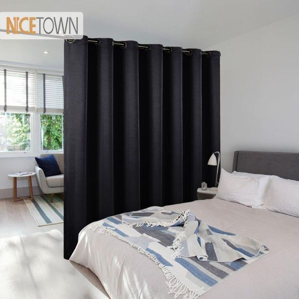 

nicetown 1pc room divider curtain block out total privacy ready made for cafe office l fitting room light curtain