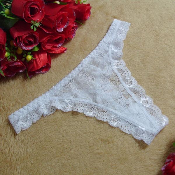 

women's panties summer ladies cute temptation lace transparent thong, Black;pink