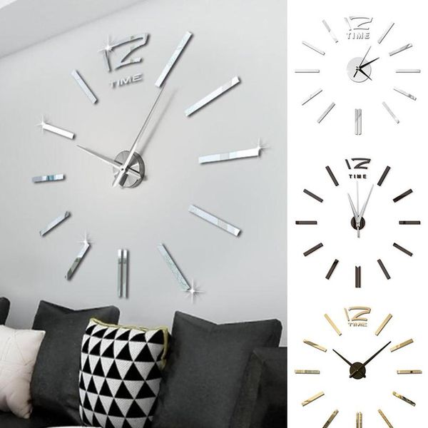 

современный дизайн мини diy большие настенные наклейки наклейки немой цифровой 3d настенные большие часы живущая комната домашний офис декор