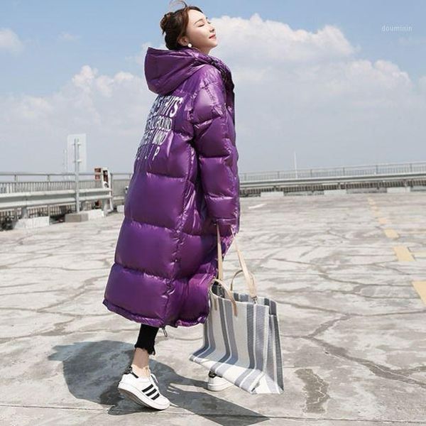 

junelove womenwinter warm down coat vintage parkas lady fashion hooded duck down coat casual female harajuku thick outwears1, Black