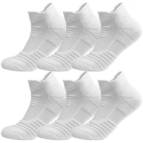 

6 pairs men's running sports breathable socks moisture wicking seamless athletic sock sweat deodorant sox men socks 20201, Black