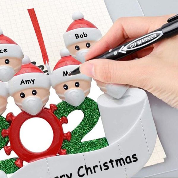 

2020 quarantine decoration home decor gift santa claus with mask ornaments christmas decorations for tree