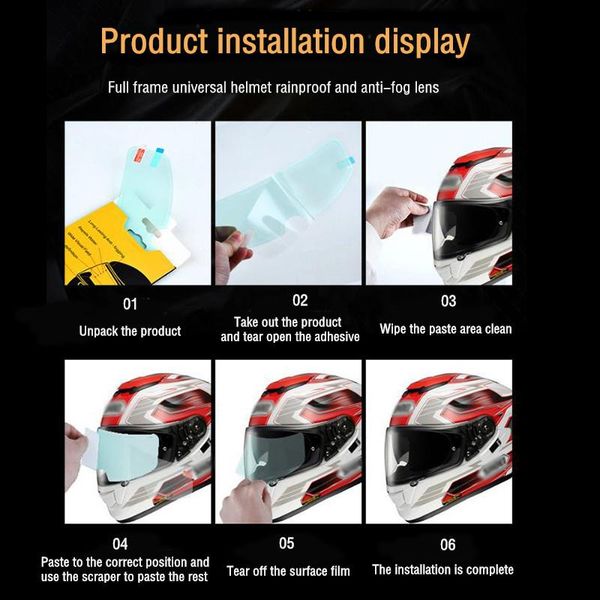 

patch visor 1* anti-fog 235*80mm accessories motorcycle rainproof anti-oil