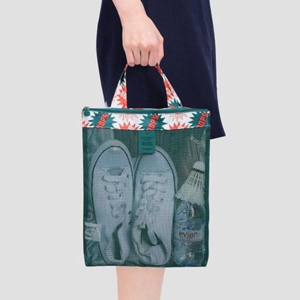 

мода mesh бич сумка женщины путешествия организатор transparent бич сумки портативный tote сумки женские сумки для купания wash bag