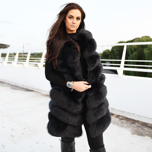 

cx-g-b-239d genuine autumn american fashion fur winter vest1, Black;white