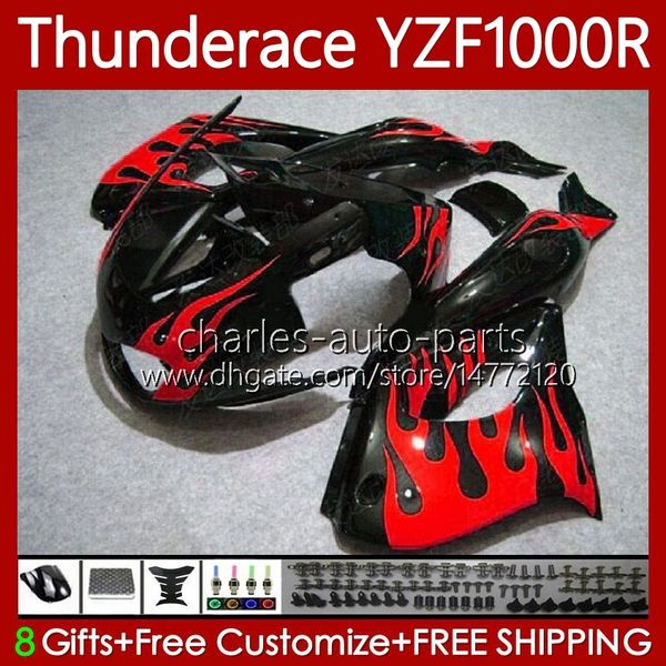 Corpi per YAMAHA YZF1000R Thunderace YZF 1000R 1000 R 96-07 Fiamme rosse Carrozzeria 87No.36 YZF-1000R 96 97 98 99 00 01 02 07 YZF1000-R 1996 2003 2004 2005 2006 2007 Fiera ing