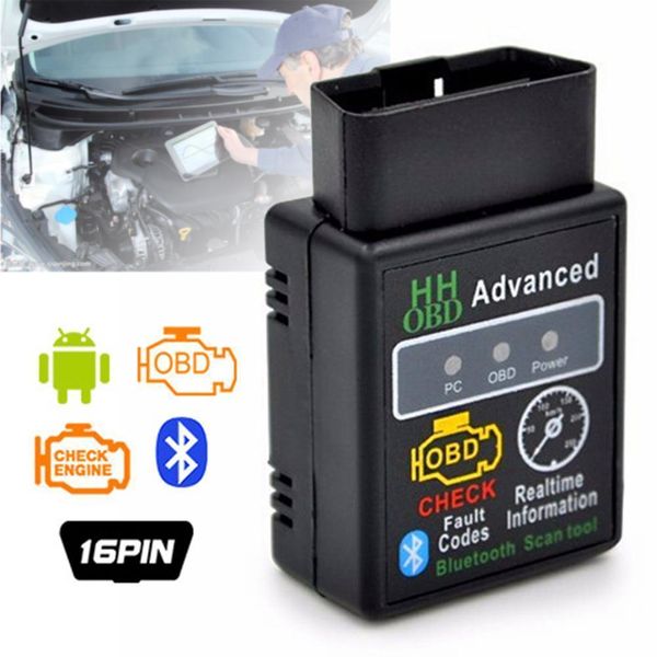 New ELM327 V2.1 Bluetooth HH OBD Advanced OBDII OBD2 Mini ELM327 Автомобильный Автомобильный Диагностический Сканер Кодовой Код Сканирование Сканирование Инструмент Горячий Продам Новое прибытие