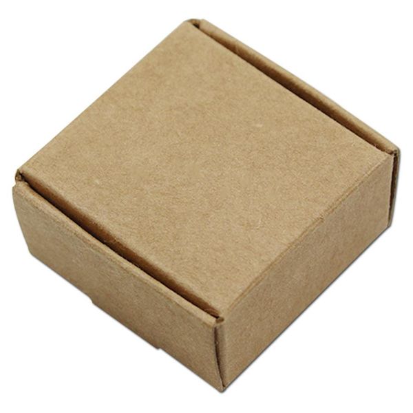 

150pcs square brown kraft paper gift cardboard box for packaging blank diy craft for cake candy handmade soap small 22 size h bbythq