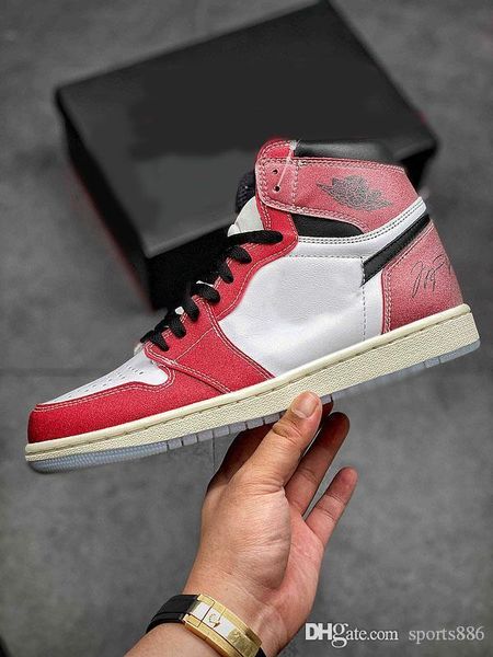 

лучший воздушный подлинный трофейной номер 1 высокий og кроссовки белый вариант красный парус черный ретро мужские 1s открытый спортивная об