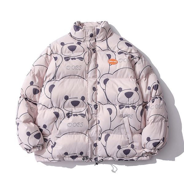 

2021 new arrival luxury rib men parka bear jackets/down abstract jackets 0l8b, Black