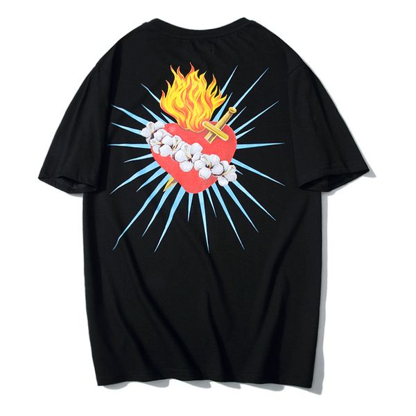 

new 2020 summer casual men's clothing printed abstract pattern cotton hedging short sleeve youth fashion collar men's t-shirt, White;black