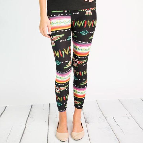 

leggings santa claus capris birdie print pencil slim autumn pants, Black