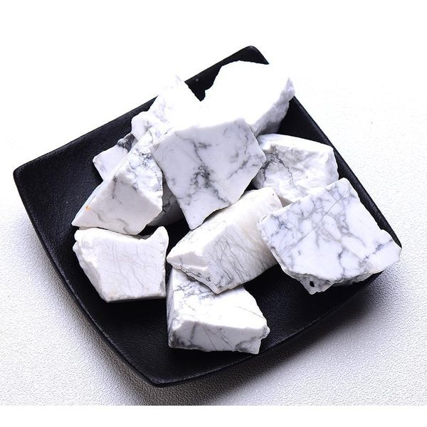 

wholesale natural white turquoise quartz minerals specimen irregular shape rough rock stone reiki healing home decora qylysx, Black