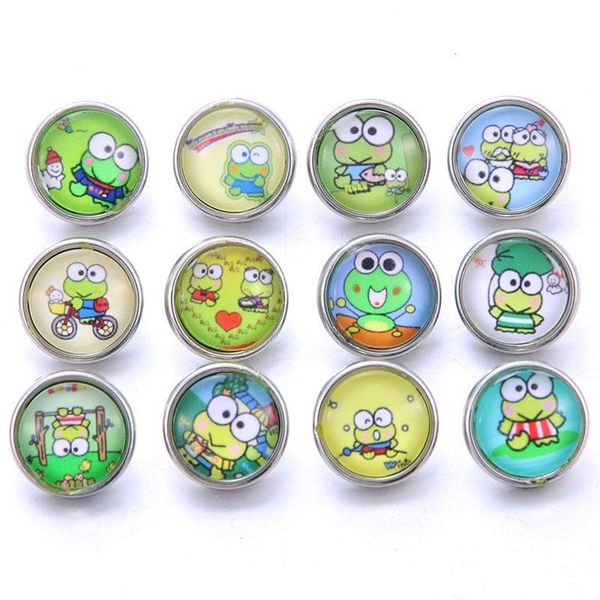 

10pcs lot mixed patterns colorful flowers 12mm glass snap button jewelry faceted glass snap fit snap earrings bracelet necklace h qylhah