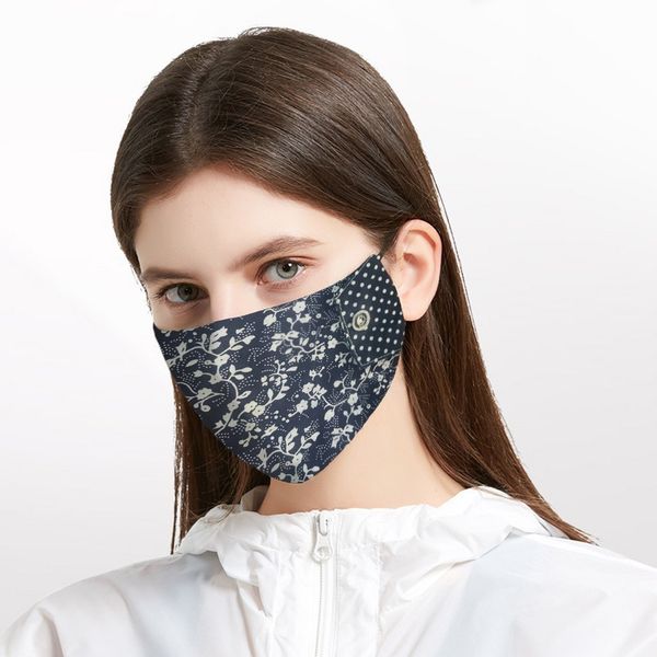 

designer fashion floral print reusable washable face fabrics masks mouth caps