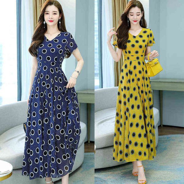 

woman casual dresses v-neck chiffon dresses with slim waist for women summer 2022 style beach long skirt, Black;gray