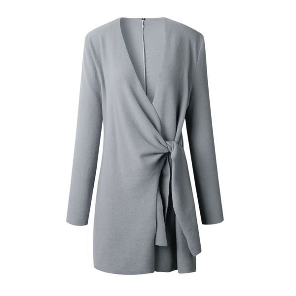 

high-end thickened autumn and winter new elegant v-neck solid color mid-length ladies cardigan, Tan;black