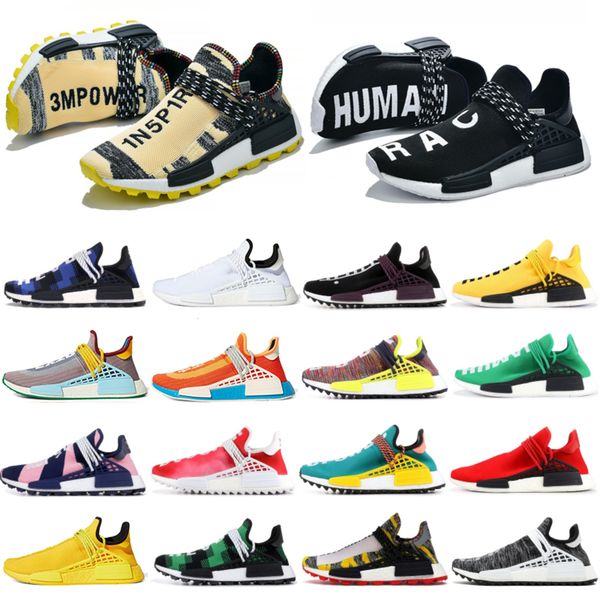

mens human race extra eye running shoes carbon bbc black gum hu pharrell williams solar pack nerd aqua fashion trainers runner sneakers, White;red