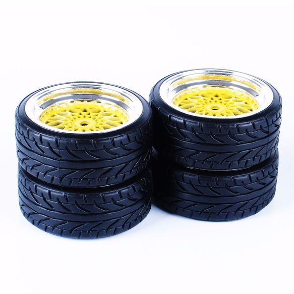 

On Road 1:10 Car 4 Pcs/set RC Flat Drift Tires tyres Wheel Rim For 1/10 HSP HPI Drift Car Model Toys Set Accessory