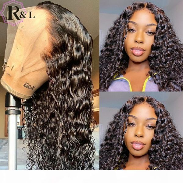

rulinda t-part brazilian lace front human hair wigs pre plucked curly remy hair lace wigs 180% density middle part, Black;brown