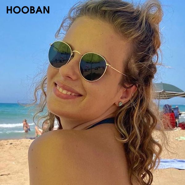 

small hooban classic round men women sunglasses metal fashion mirror sun glasses vintage driving male ladies eyewear uv400