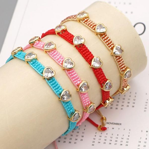 

go2boho mexican heart bracelet ladies gift 2020 miyuki winter bracelets for women adjustable jewelry handmade woven jewellery, Black