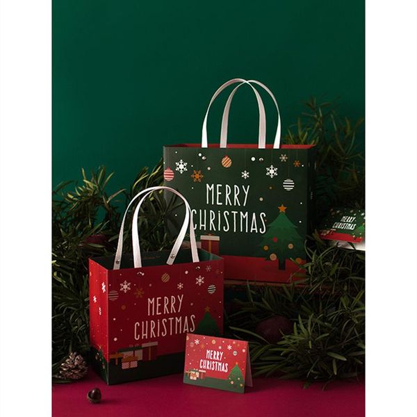 

stobag 5шт с рождеством красный зеленый бумаги rivet портативный box подарков шоколад печенье выпечка конфеты упаковка поставки bgs wmtehl l