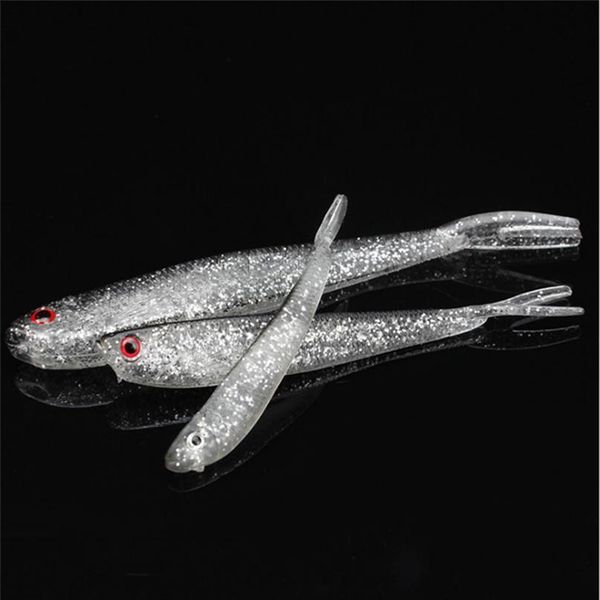 

5pcs/lot jig head soft lure artificial wobbler bait swimbait for bass minnow rubber fishing bait trout crankbait acc qylbeg