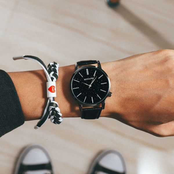 

with the same star tiktok watches watch, men's thin fashion trend, simple student table, casual lovers quartz watch on sale, Slivery;brown