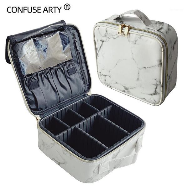 

cosmetic bags & cases 2021 marble pattern small bag separation travel eyebrow barber storage makeup bags1