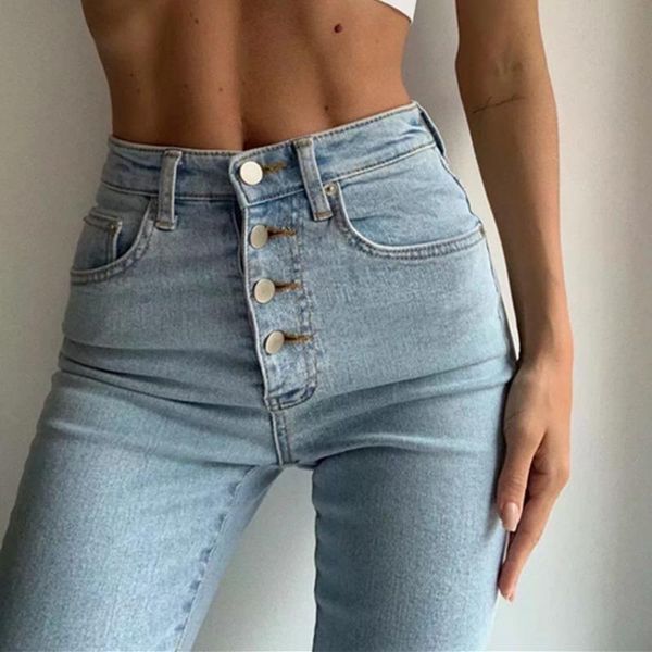 

women's jeans women 2021 stretch slim high waist ladies denim pencile pants female spring autumn femme mujer trousers plus size, Blue