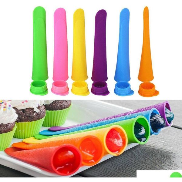 

silicone ice pop mold popsicles mould with lid diy ice cream makers push up ice cream colorful jelly diy kid popsicle tools kka6891 bovzs