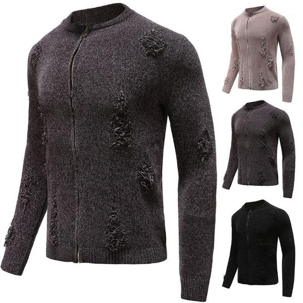 

2020 men's clothing autumn & winter designed sweater new style fashion men's knitted cardigan fashion sweater1, White;black