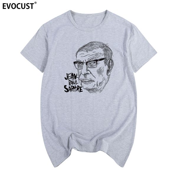 

jean paul sartre short sleeve summer print t-shirt cotton men t shirt new women tee sport hooded sweatshirt hoodie