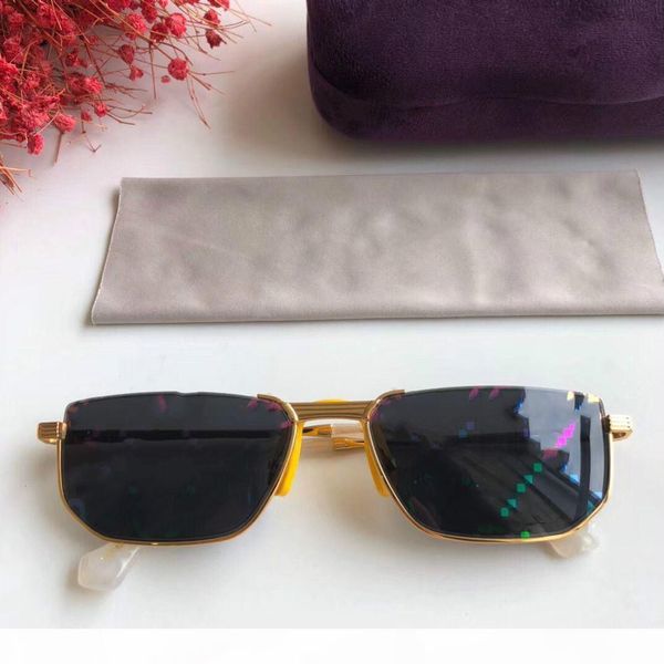 

new fashion sunglasses men designer metal vintage sunglasses sunglasses 0627s gold yellow lens design uv400 lens with original case, White;black