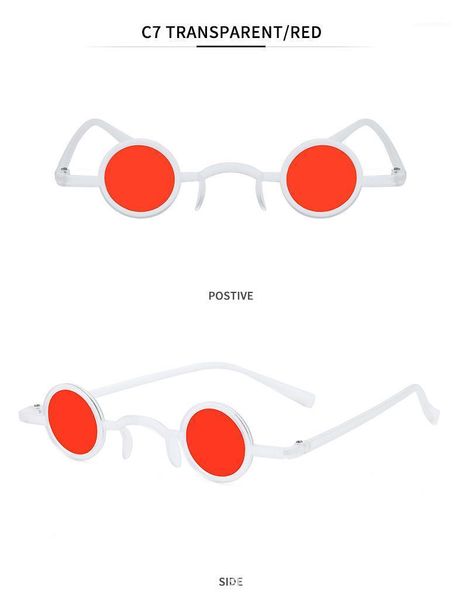

fashion unique design small plastic round sunglasses women men glasses1, White;black