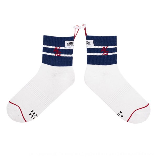 

short pendant medium medium tube drawstring pendant ader socks breathable sports street trend women's fashion mid tube socks 8mxmy, Black