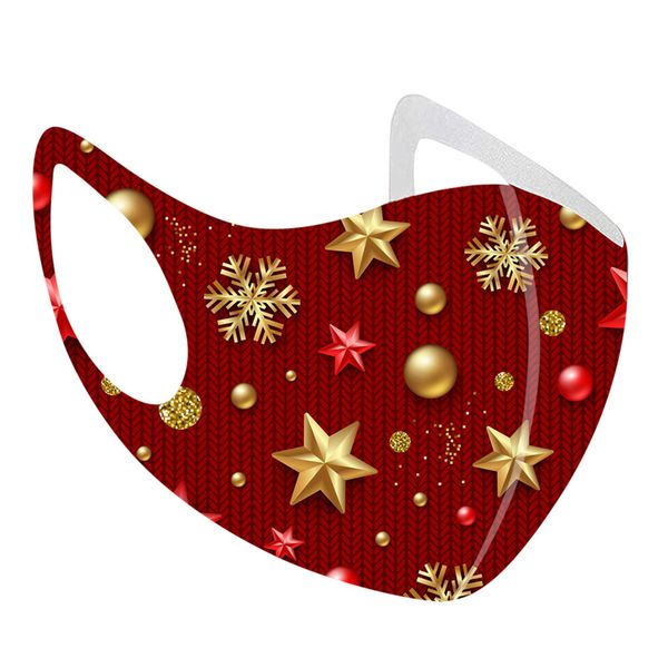 

earloop women new for men 1pc washable christmas snowflake print mouth masks dustproof protection face mask mascarilla