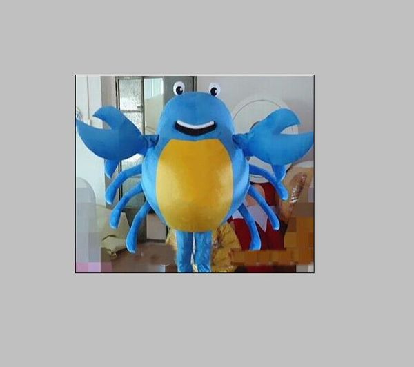

2019 factory new eva material blue crab mascot costumes cartoon apparel custom made size, Red;yellow