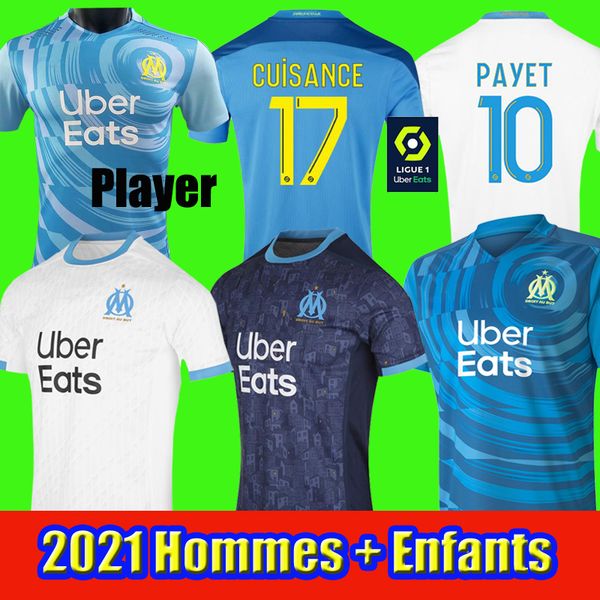 

olympique de marseille soccer jersey 20 21 om 2020 2021 mailoot phoot payet thauvin benedetto mailoots футбольная рубашка мужчины + детский, Black;yellow