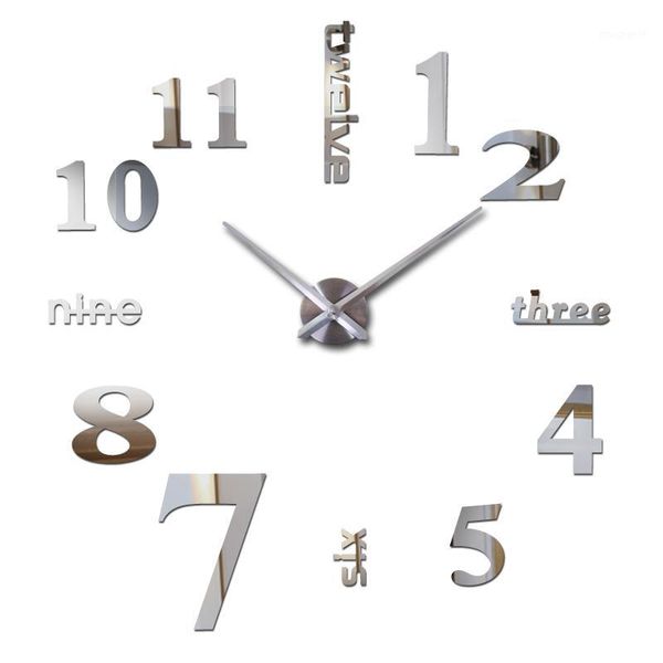 

wholesale-2021 fashion modern clock watch wall stickers clocks reloj de pared home decoration horloge needle quartz1