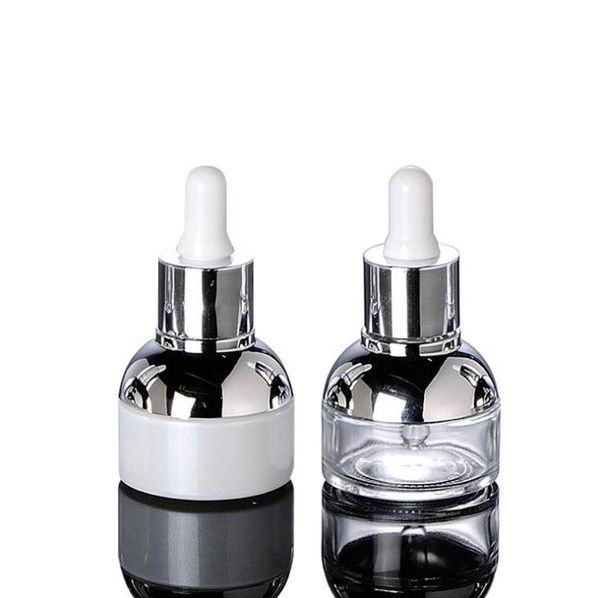 30 ml transparente Glastropfflaschen Leere ätherische Öle Parfümflasche Damen Kosmetikbehälter Kleine Verpackung SCHNELLER VERSAND