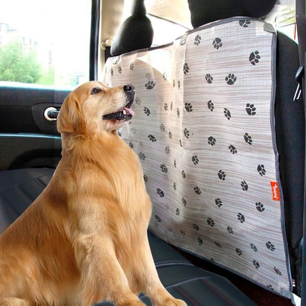 

kennels & pens car pet barrier mesh dog anti-collision safety travel isolation net for home vehicle back seat protect 73*106cm#91