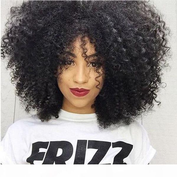 

selling curly full wig simulation human hair kinky curly full wigs ing, Black