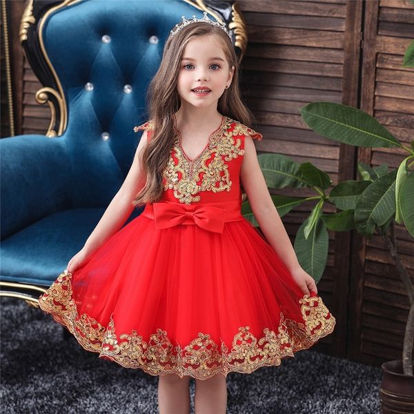 

flower girl wedding dress girl wedding dress girl skirt y200102, Red;yellow
