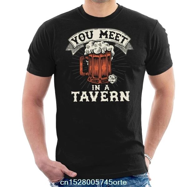 

sport printed camiseta you meet in a tavern men's t-shirt 100% cotton women tee shirt
